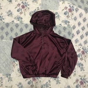 Active Purple Satin Anorak Windbreaker